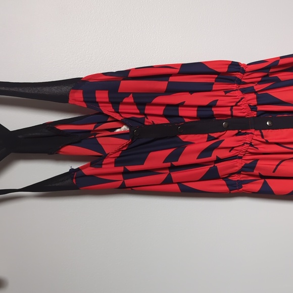 Cute navy and orange summer dress - Picture 3 of 14